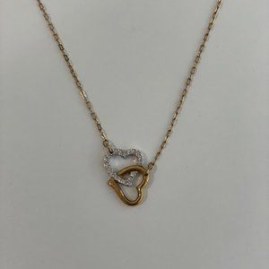 Swarovski Crystals Double Heart Necklace